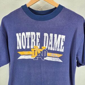Vintage 80s Champion Notre Dame Fighting Irish T Shirt USA Single Stitch Sz XL